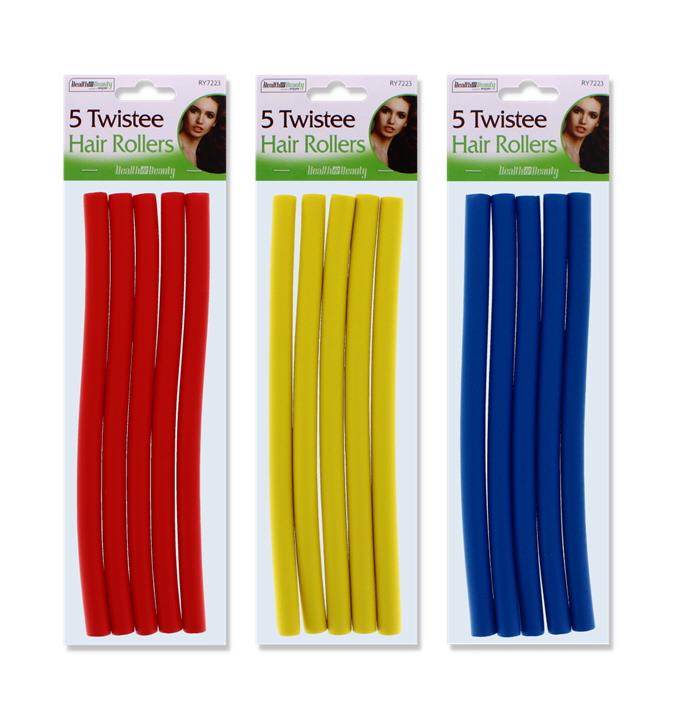 5PK TWISTEE HAIR ROLLERS 22X1.8CM