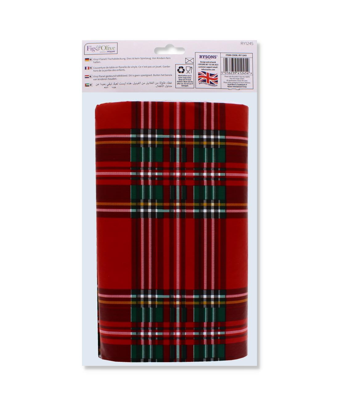 ASSORTED VINYL FLANNEL BACKED TABLE COVER