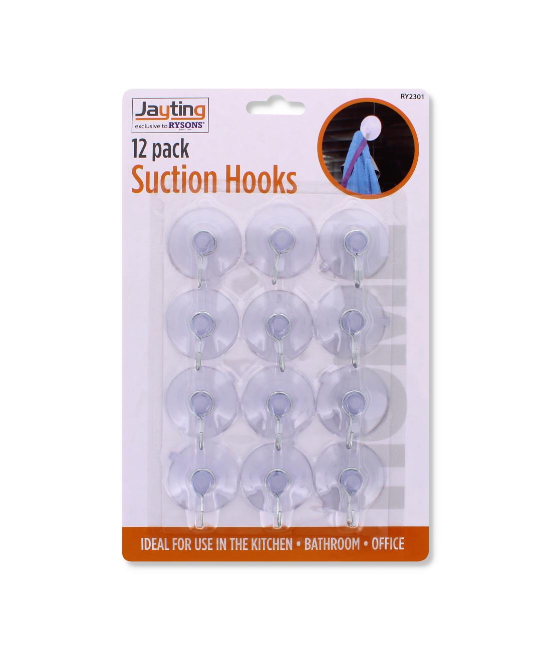 12PK SUCTION HOOKS