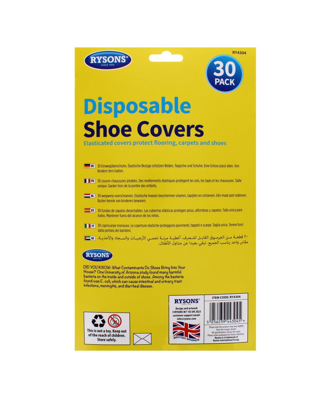 30PC DISPOSABLE SHOE COVERS