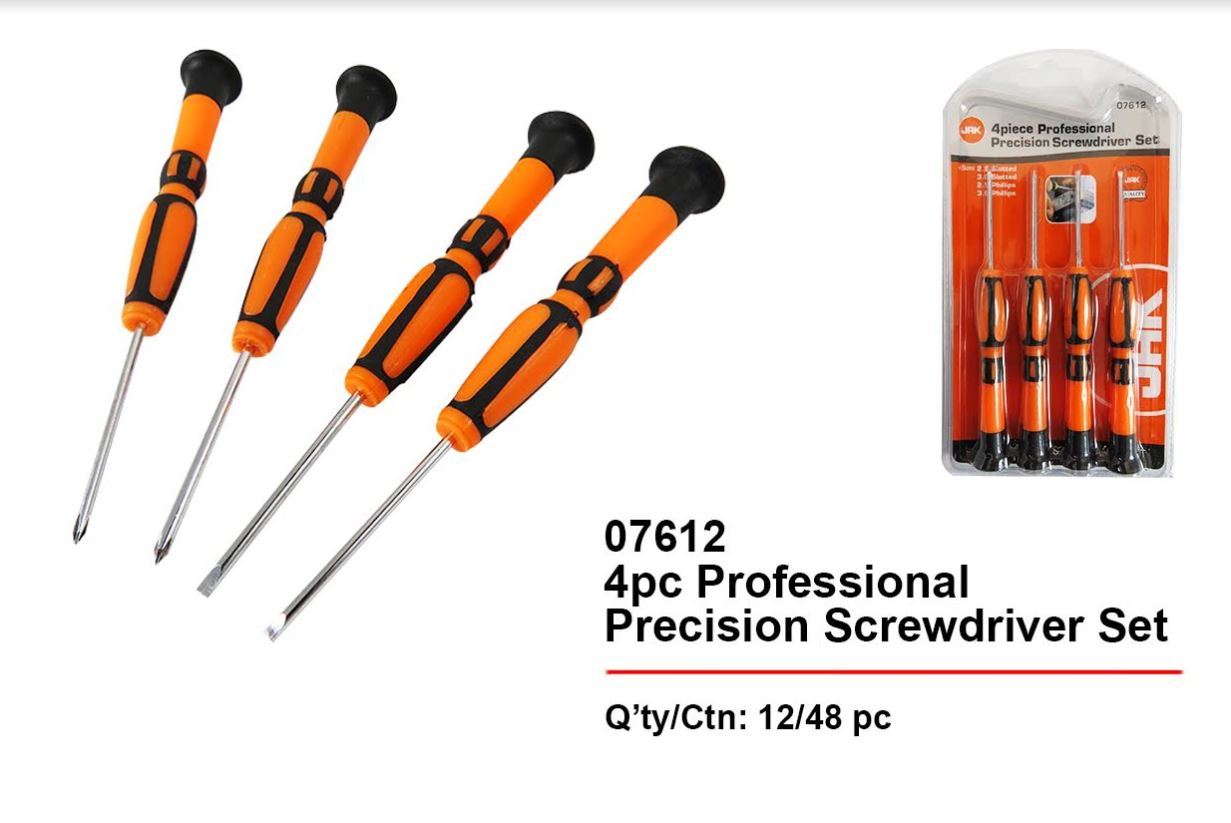4PK ASSORTED PRECISION SCREWDRIVER SET