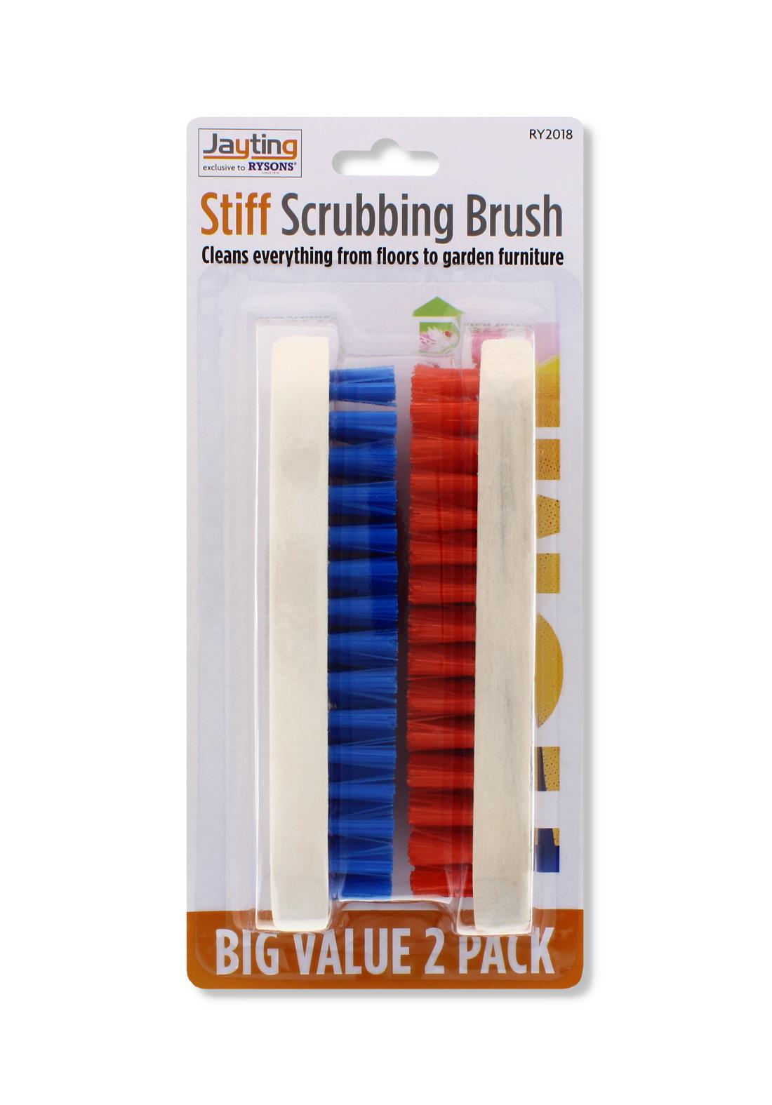 2PC ASSORTED  JAYTING STIFF SCRUBBING BRUSH