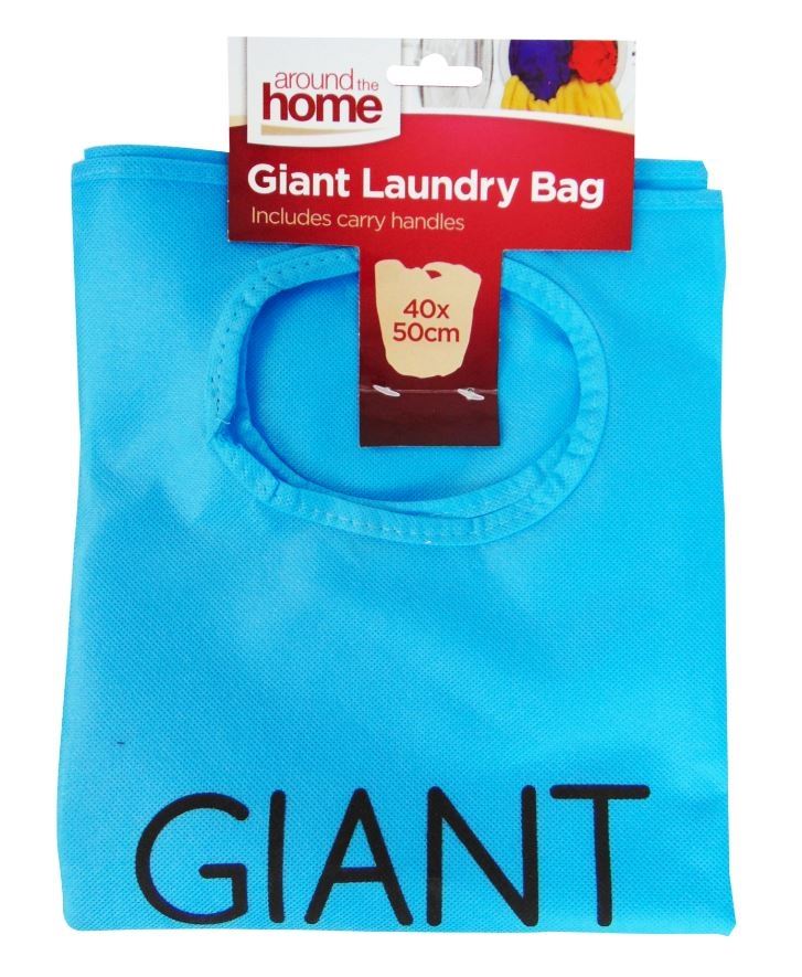 GIANT LAUNDRY BAG WITH CARRY HANDLES BLUE