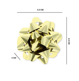 GOLD BRASS SHINE GIFT BOW 6.3CM