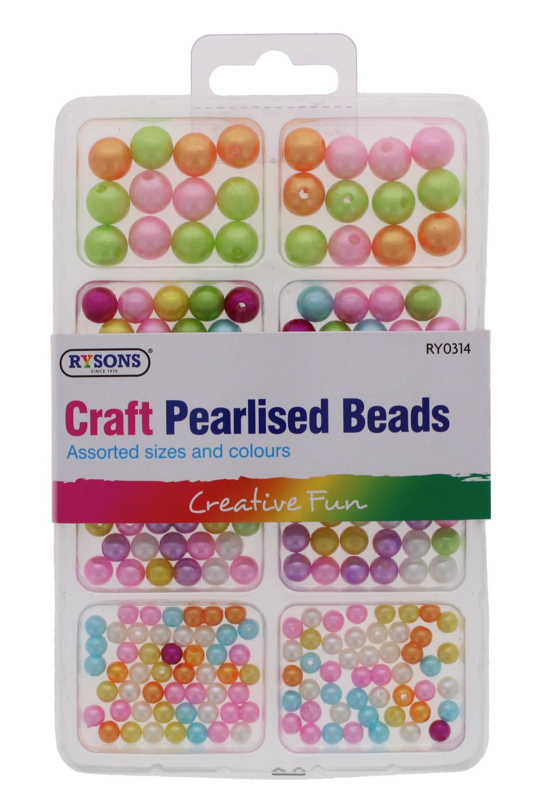ASSORTED SIZES CRAFT PEARLISED BEADS