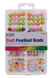 ASSORTED SIZES CRAFT PEARLISED BEADS