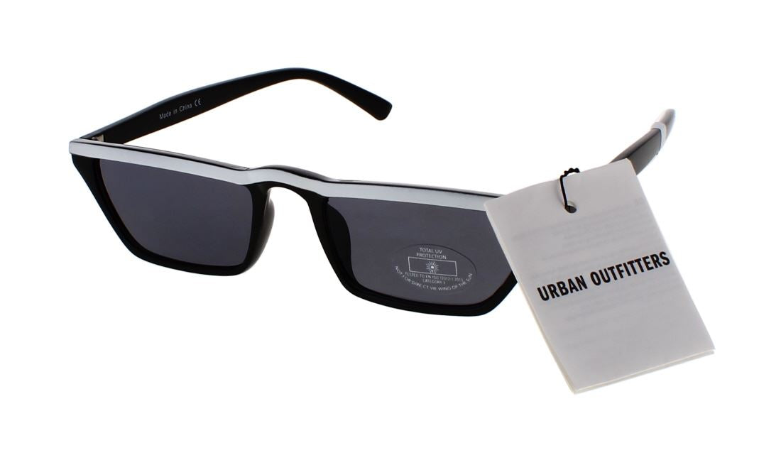 KATE STRIPE CAT EYE BLACK/NOIR SUNGLASSES
