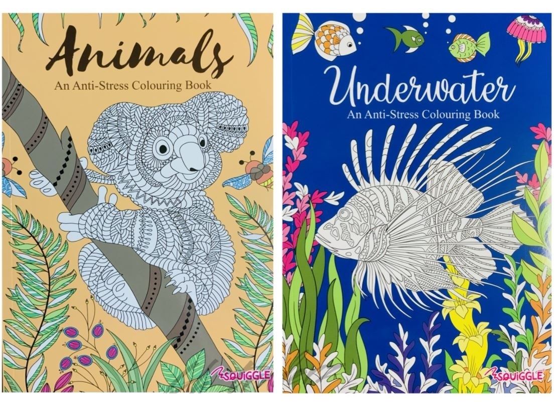 ANIMALS & UNDERWATER ANTI-STRESS COLOURING BOOK 24