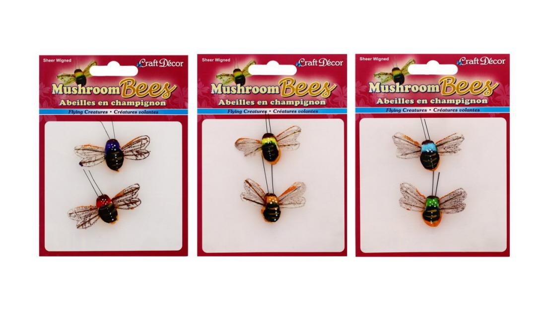 CRAFT DECOR MUSHROOM BEES