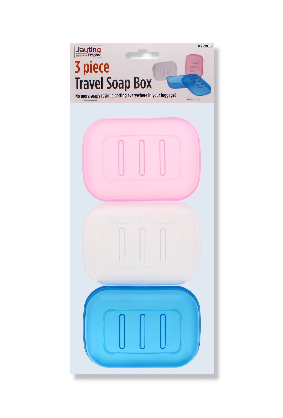 3PC TRAVEL SOAP HOLDER ASSTD COL.