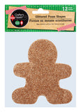 XMAS GLITTERED FOAM SHAPES ASSORTED
