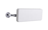 POLISHED SS PADDED BACK REST CHROME & WHITE