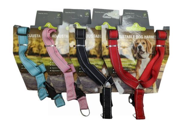 PET BUDDIES ADJUSTABLE DOG HARNESS 50CM - 65CM