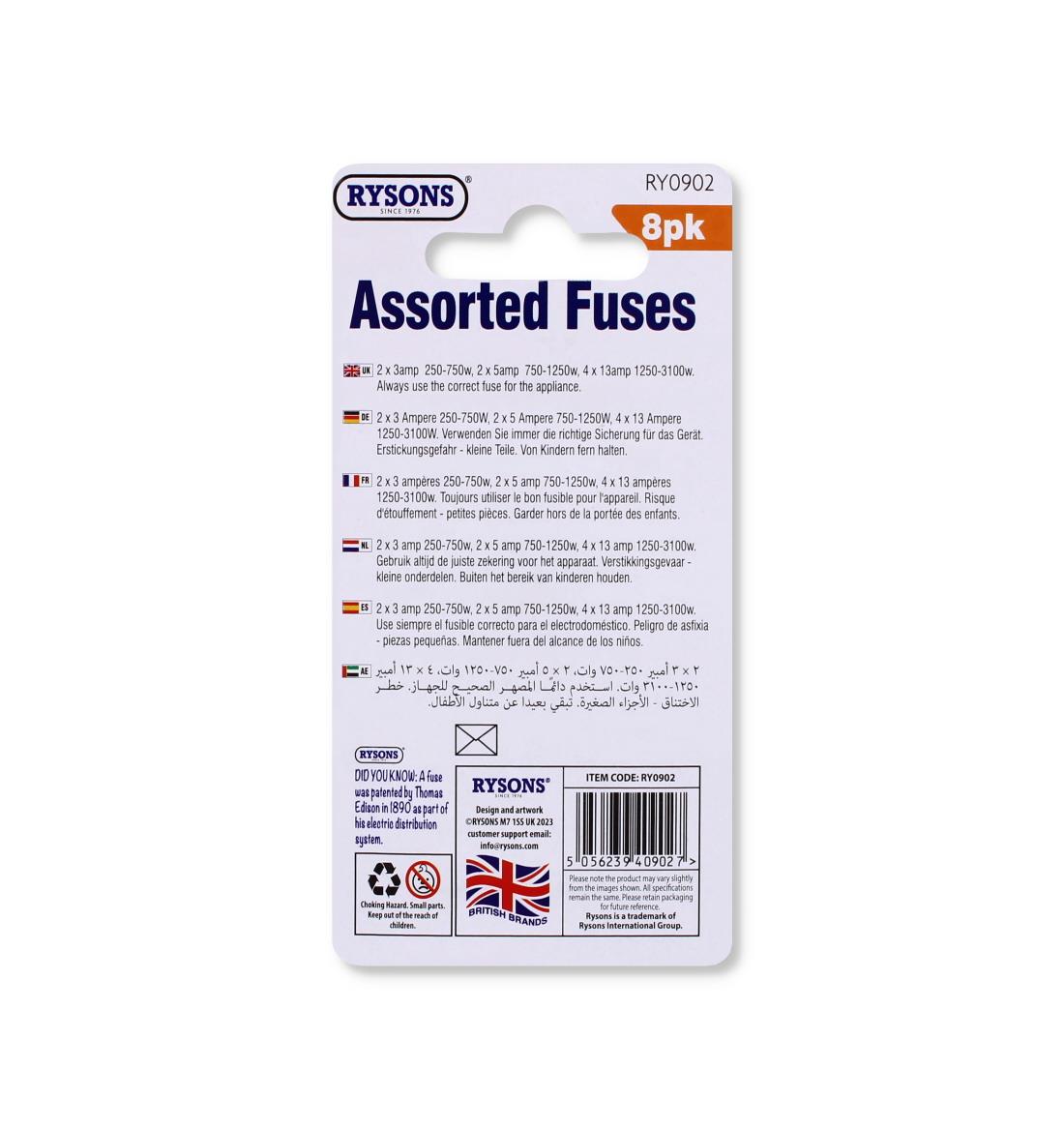 8PK ASSORTED FUSES