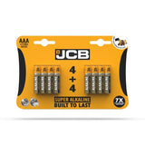 JCB AAA SUPER ALKALINE BATTERIES 8 PACK