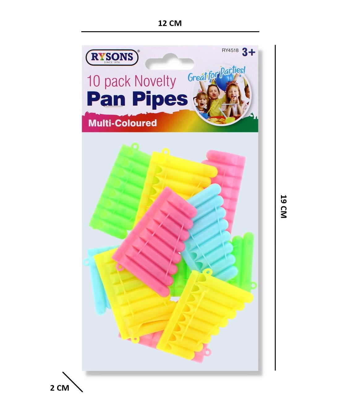 RYSONS 10PK ASSORTED NOVELTY PAN PIPES