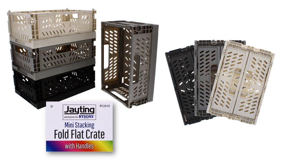ASSORTED MINI COLLAPSIBLE STORAGE CRATE