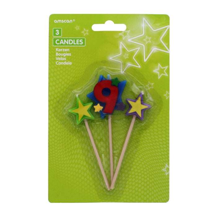 Amscan Stars Candles On A Stick Age 9