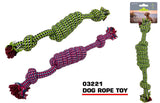 PET BUDDIES DOG PULL & TUG ROPE TOY 26CM X 7CM