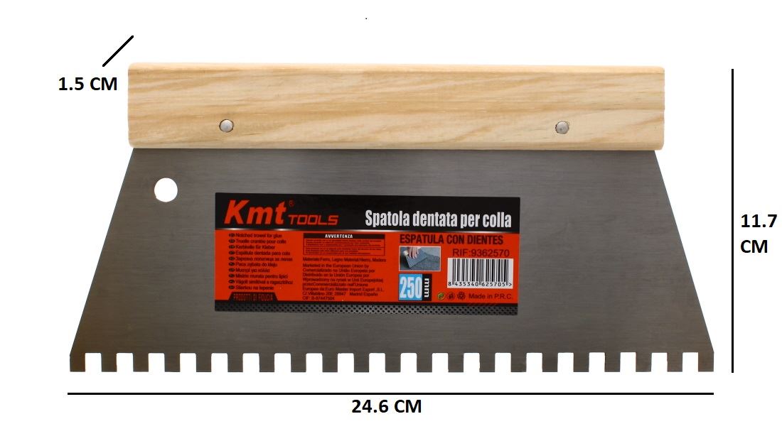250MM NOTCHED TROWEL