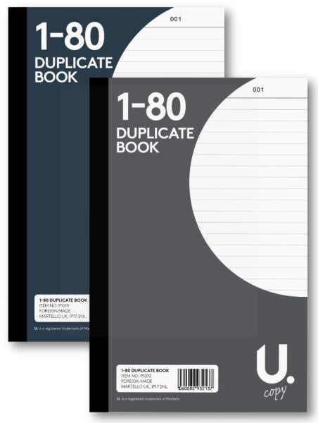 DUPLICATE BOOK 2 CARBON COPY SHEETS 1 80