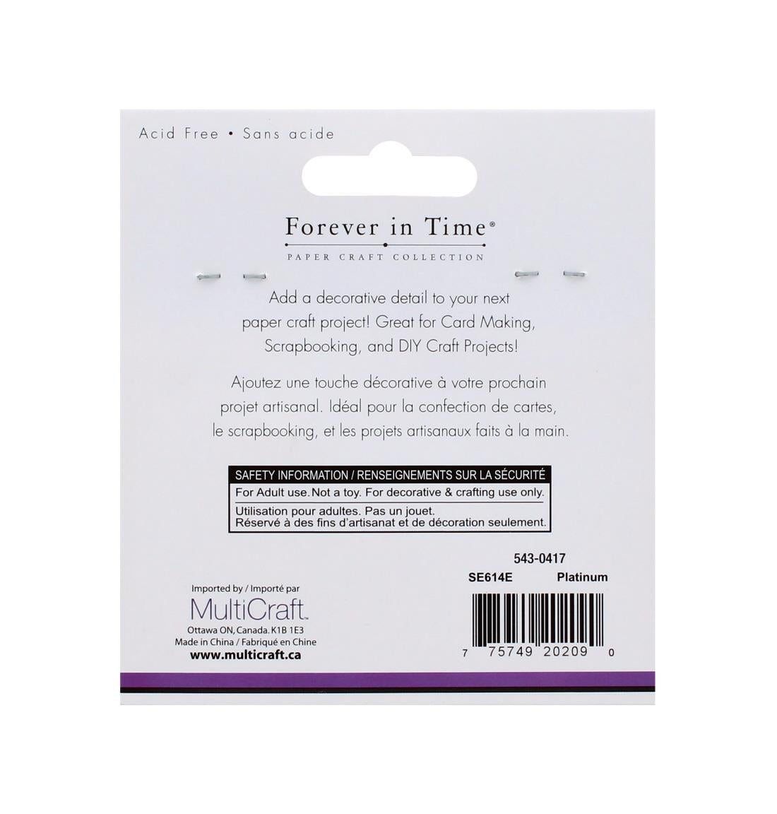 20 PC TAG EMBELLISHMENTS PLATINUM