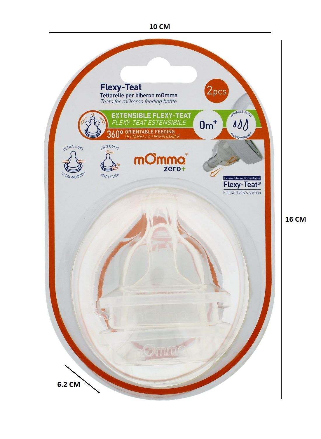 MOMMA-FLEXY TEAT 2PCS VARIABLE FLOE TEATS