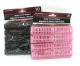 ASSORTED SNAP COVER HAIR ROLLERS