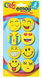 8PK CRE8 EMOJI ERASER SET