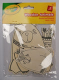 3PK ASSORTED CRAYOLA WOODEN ANIMALS BEAR