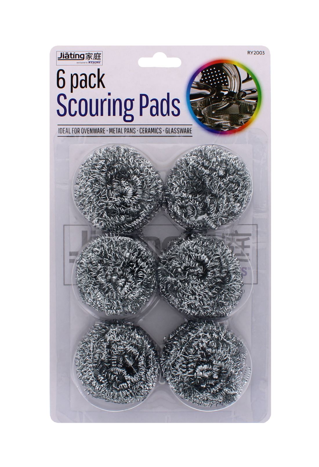 6PK SCOURING PADS
