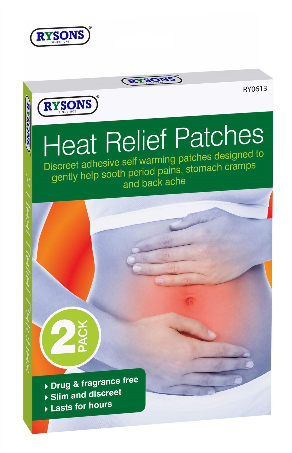 2 PK FEMININE HEAT PATCHES