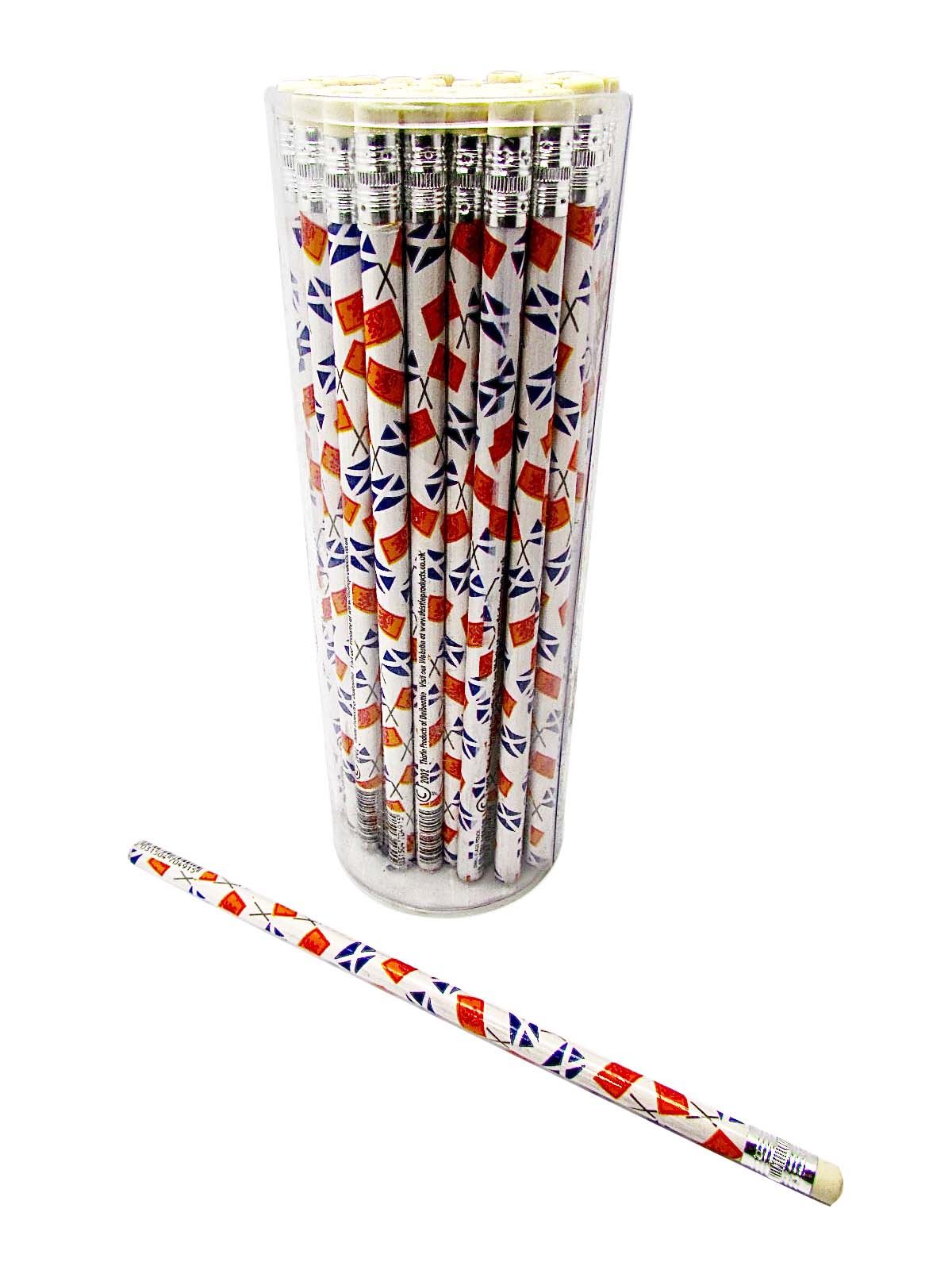50PK ERASER PENCILS - SCOTLAND FLAG
