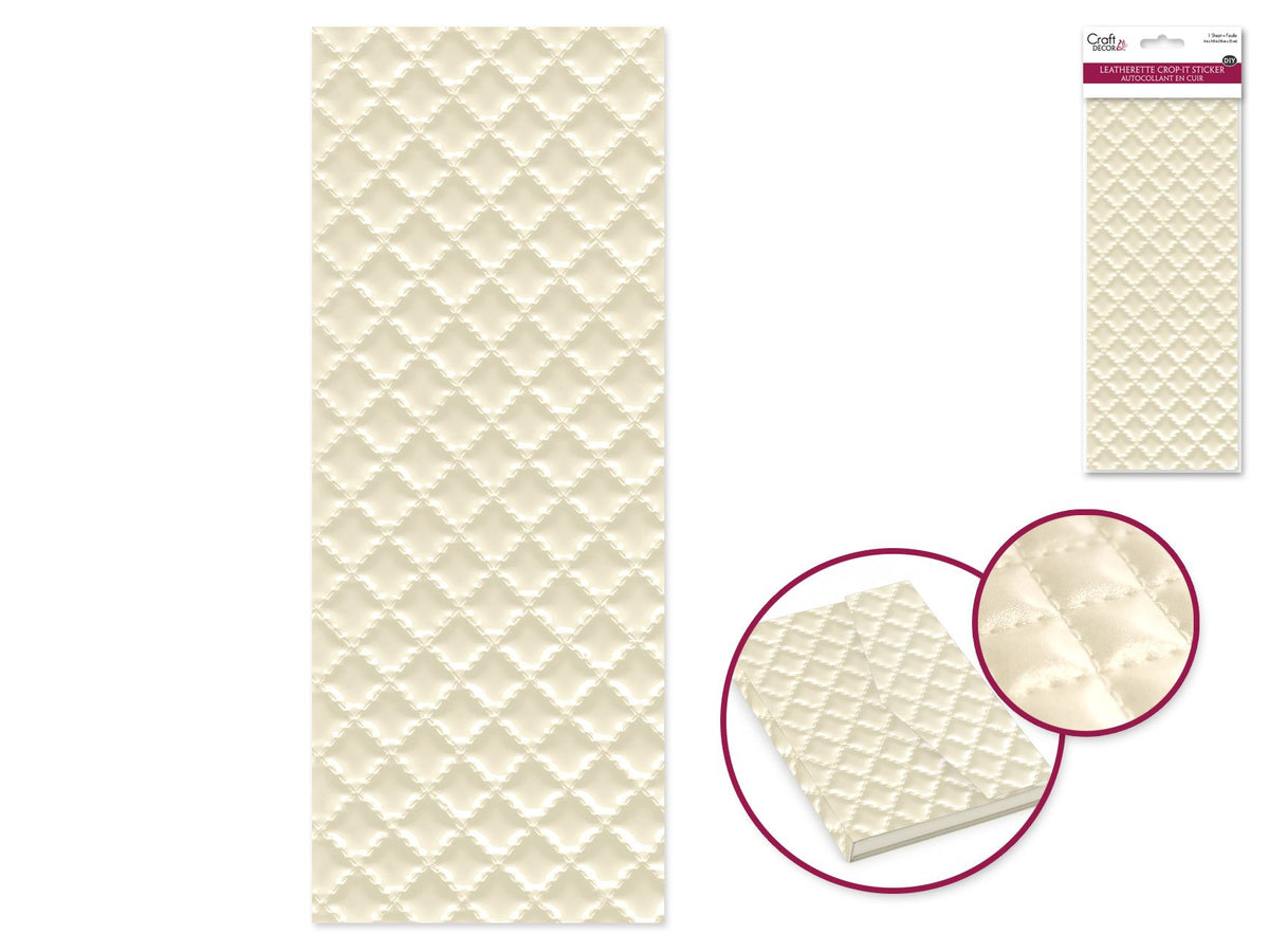 LEATHERETTE CROP-IT STICKER CREAM
