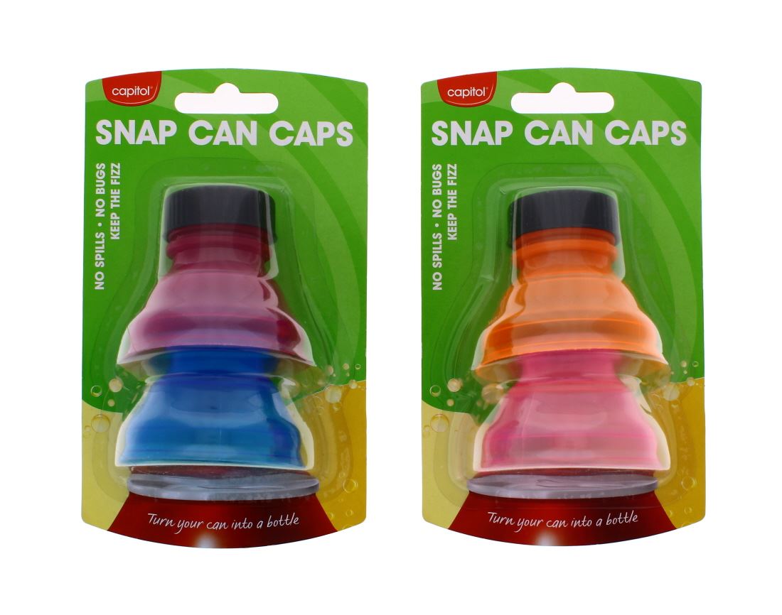 2PC ASSORTED SNAP CAN CAPS