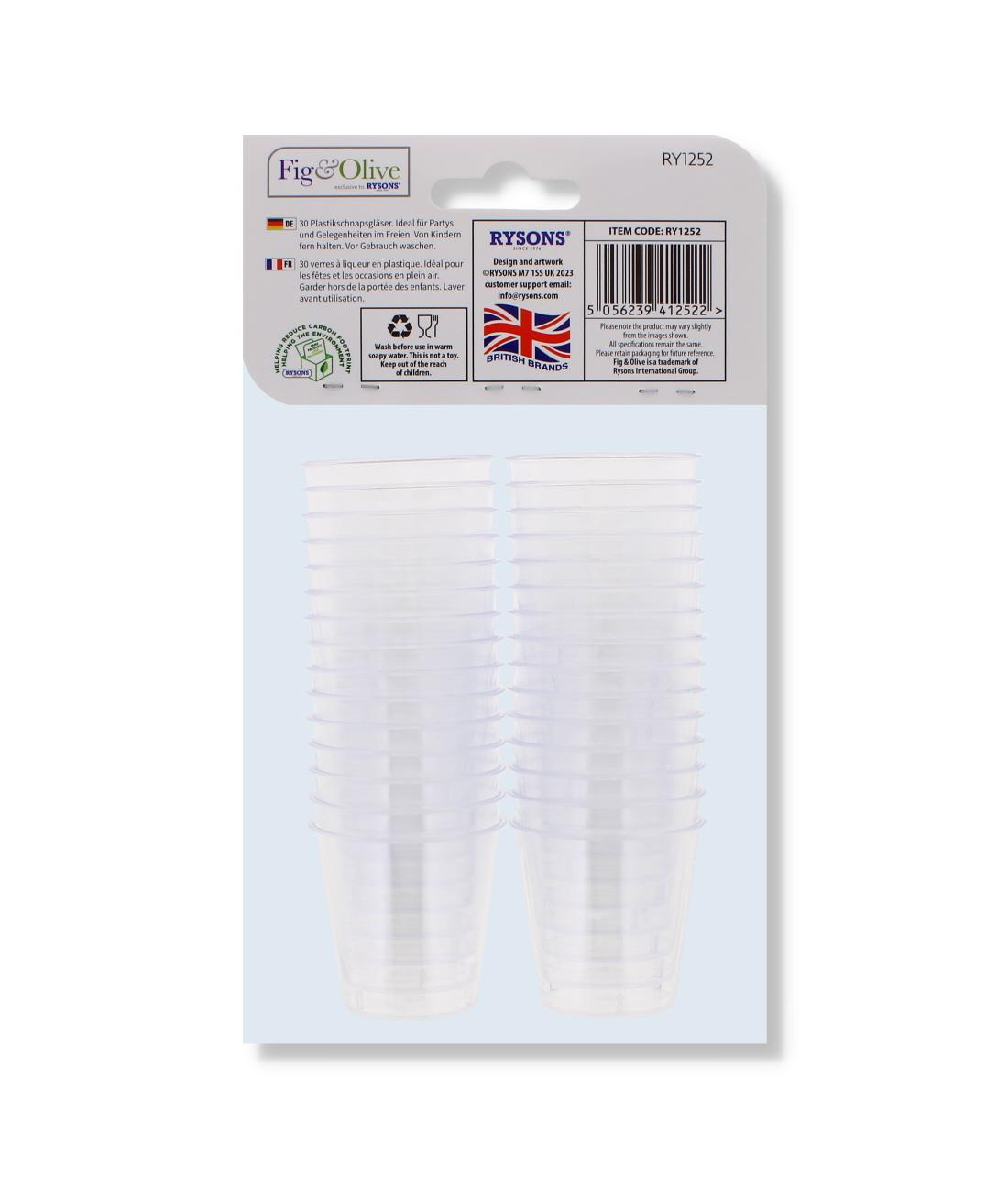 30PK PLASTIC SHOT GLASSES