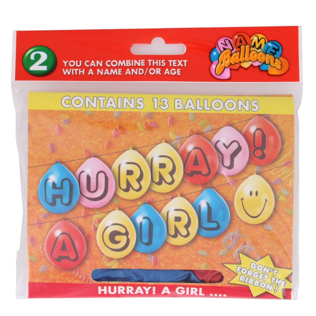 HURRAY A GIRL 13 BALLOONS
