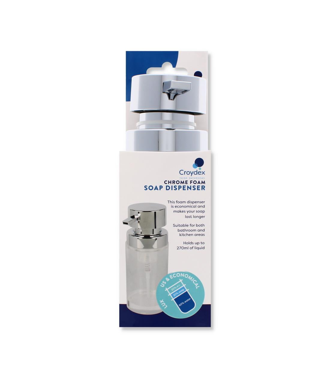 CROYDEX CHROME FOAM SOAP DISPENSER