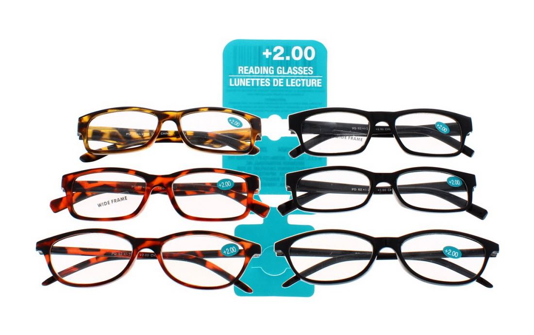 ASSORTED READING GLASSES +2.00