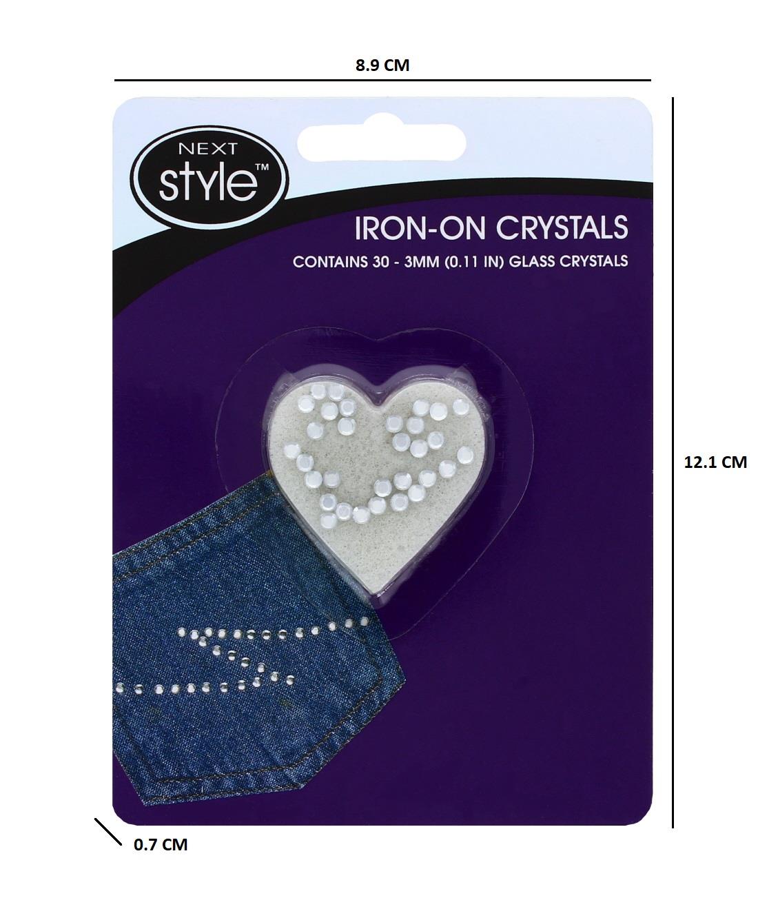 30 IRON ON CRYSTAL GEMS