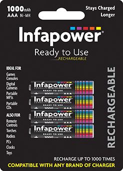 Infapower AAA 1000mAh (4) Ni-Mh