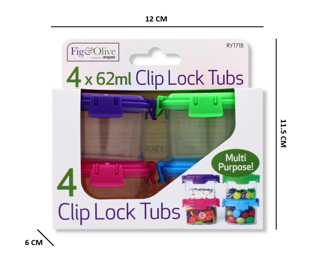 4PC CLIP LOCK TUBS-62ML