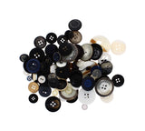 BLACK & WHITE BUTTONS ASSORTED SIZES