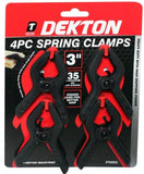 2PK 3" DEKTON HEAVY DUTY SPRING CLAMPS BLACK