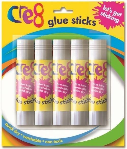 5PK CRE8 ARTS & CRAFTS GLUE STICKS - 10G