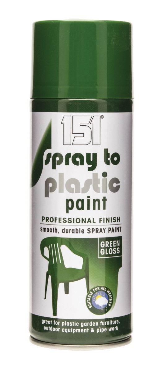 151 SPRAY TO PLASTIC PAINT GREEN PROFESSIONAL FINISH 400ML