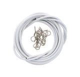 4M CURTAIN WIRE WITH 16 HOOKS & EYE FITTING