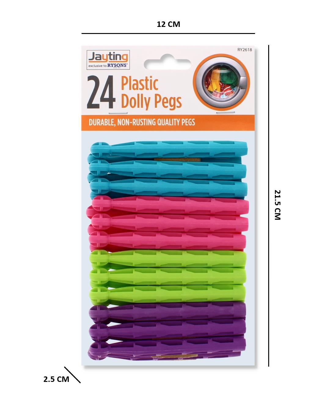 24 PLASTIC DOLLY PEGS