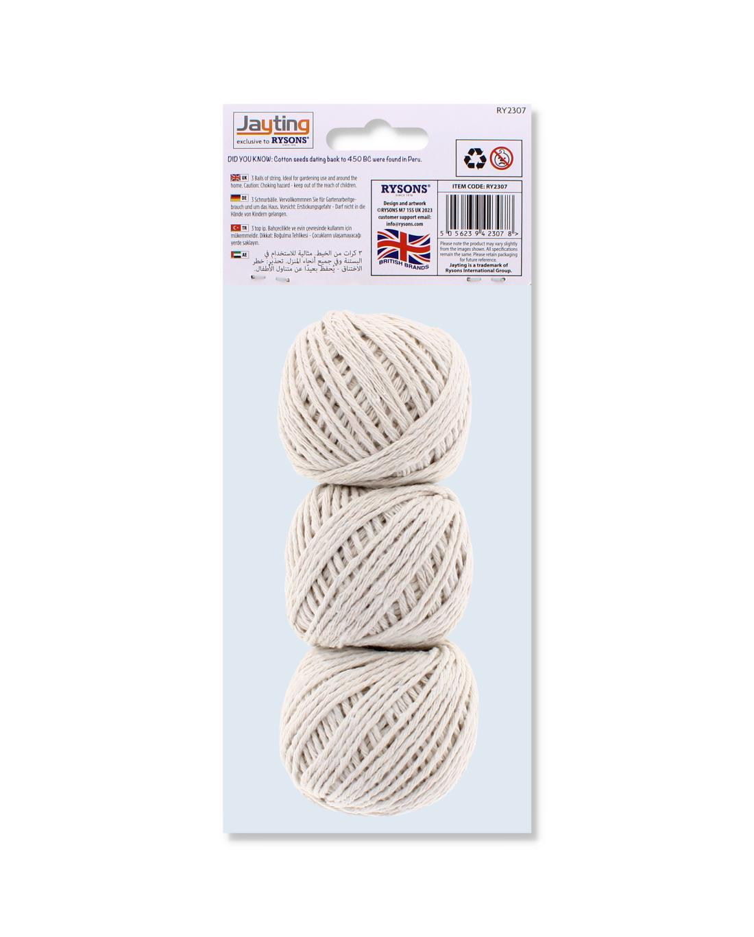 3 PK COTTON STRING BALLS