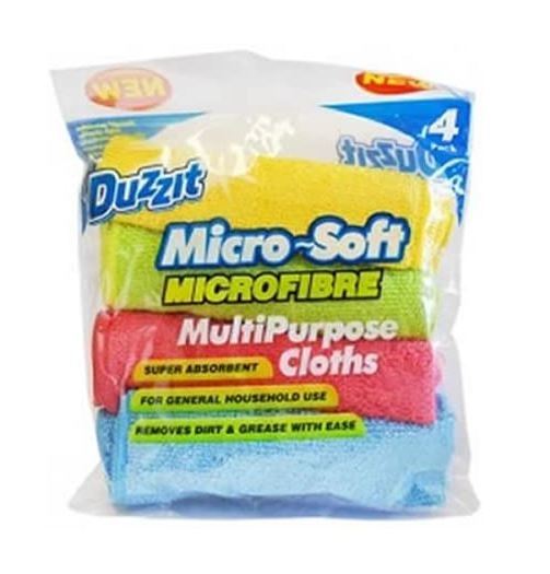 4PK ASSORTED MICROFIBRE CLOTHES FOR HOUSEHOLD -29 X 29CM
